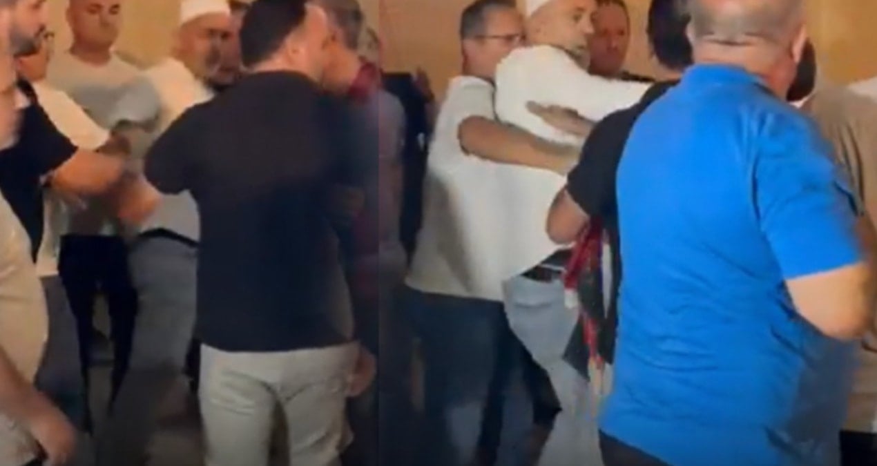 mevlid kandilinde ataturk gerginligi cami bahcesinde arbede cikti fAyOUfFu